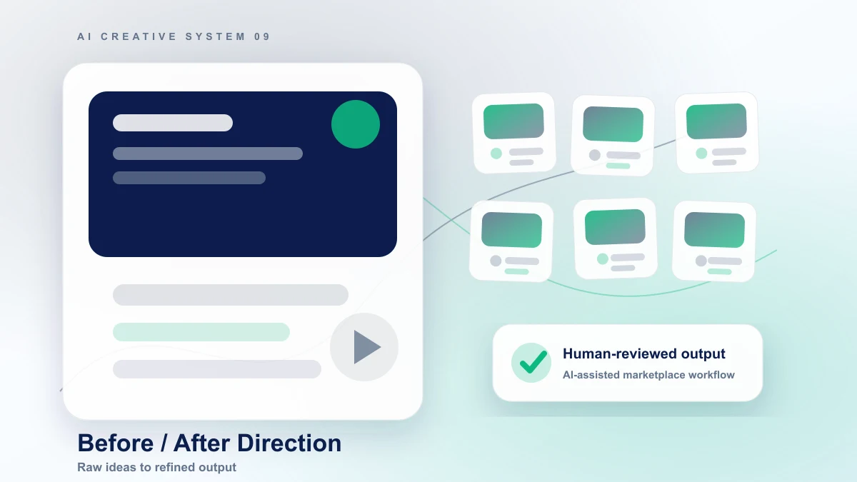 Raw product input for AI creative direction