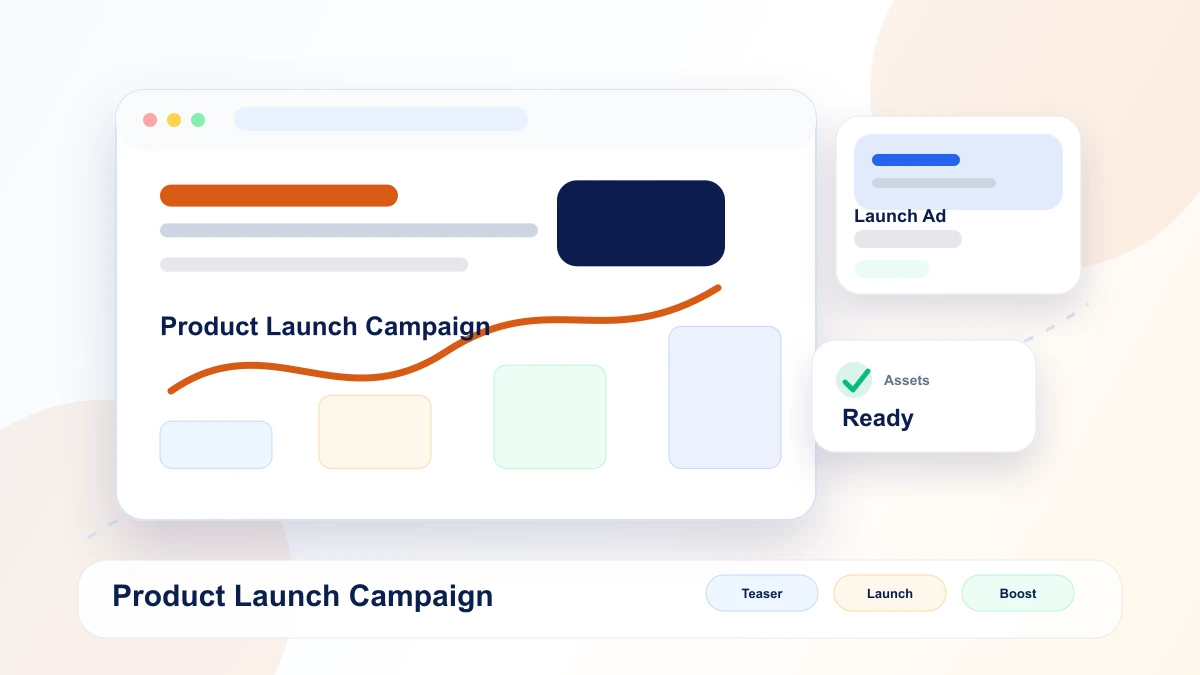 Product launch campaign mockup