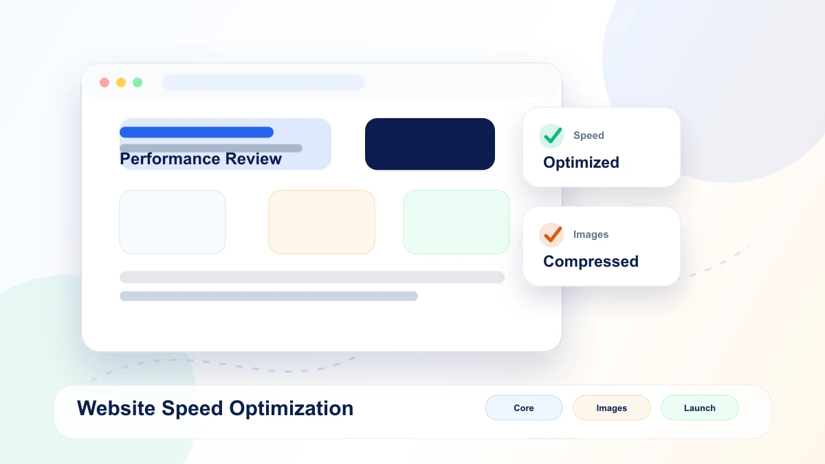 Website redesign type mockup